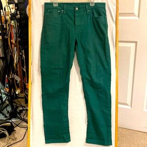 Levi’s 511 Slim Fit Men’s Hybrid Trousers Commuter Jeans Hunter Green 33/30